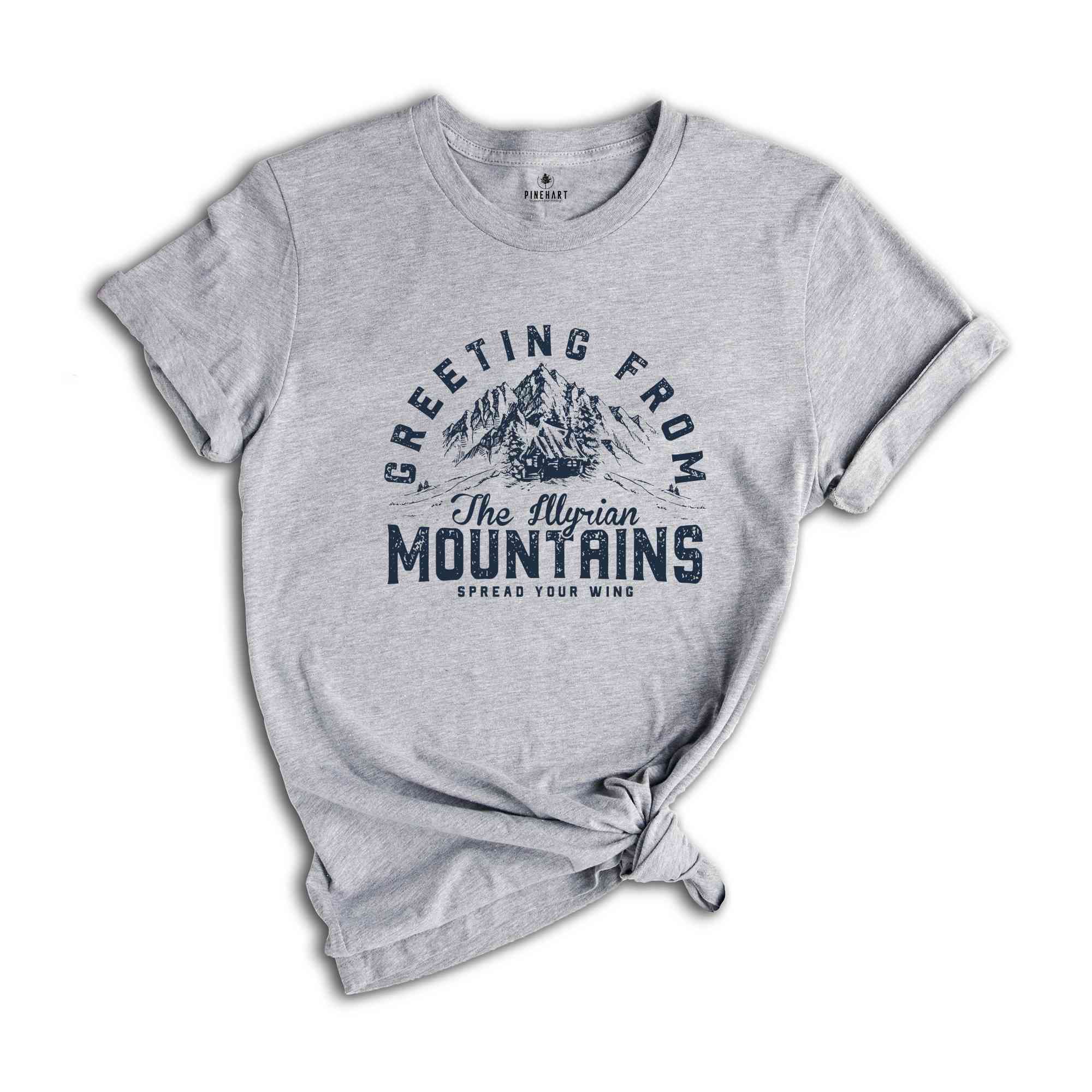 Greeting From The Lllyrian Mountains Spread Your Wing Shirt, Mountains Outdoor Shirt, Hiking Shirt, Adventure T-Shirt