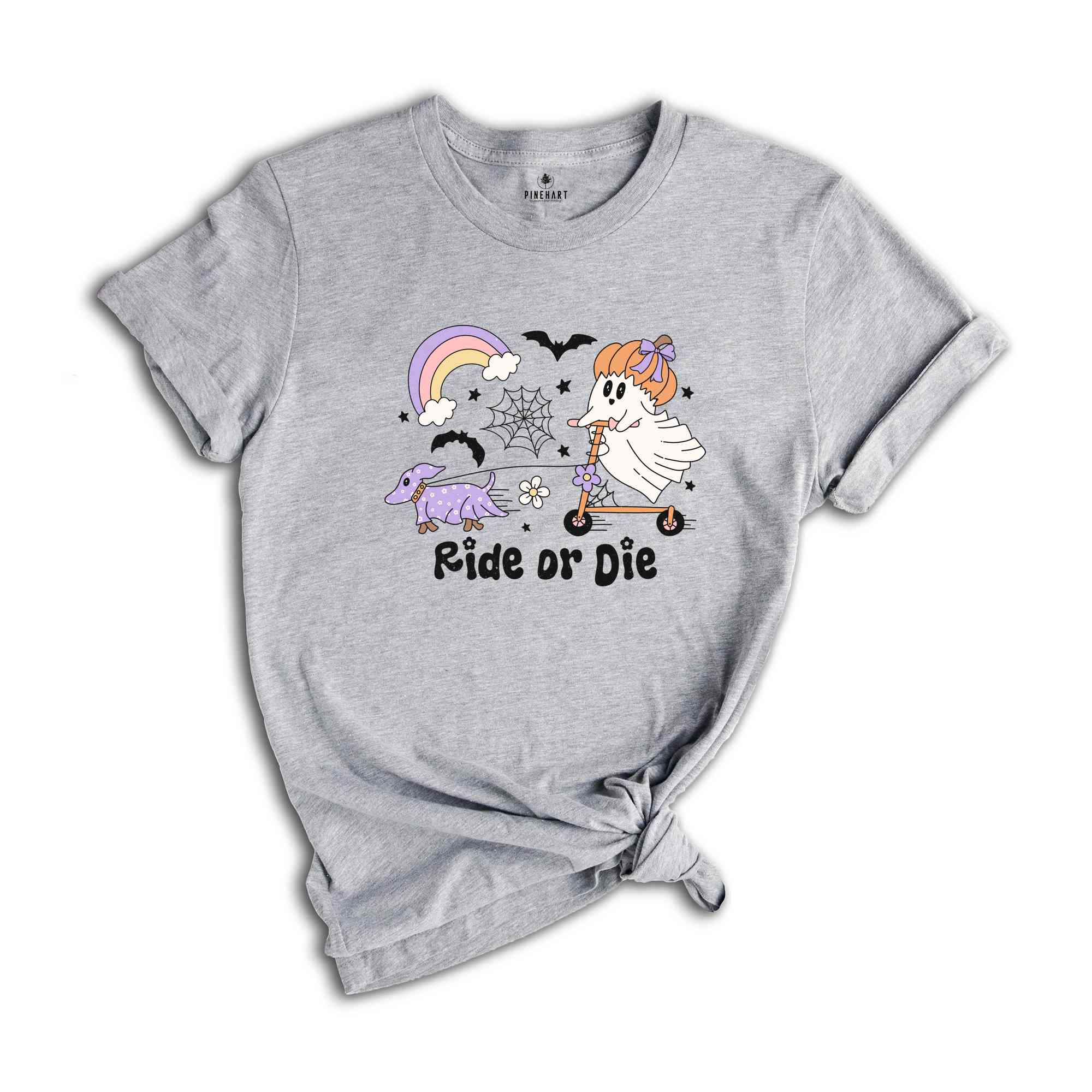 Ride or Die Halloween Shirt, Halloween Shirt, Cute Halloween Ghost Shirt, Halloween Party Shirt, Spooky Season Shirt