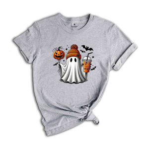 Ghost Coffee Halloween Shirt, Coffee Shirt, Pumpkin Shirt, Pumpkin Head, Boo Shirt, Spooky Season Shirt, Halloween Gift, Cute Halloween