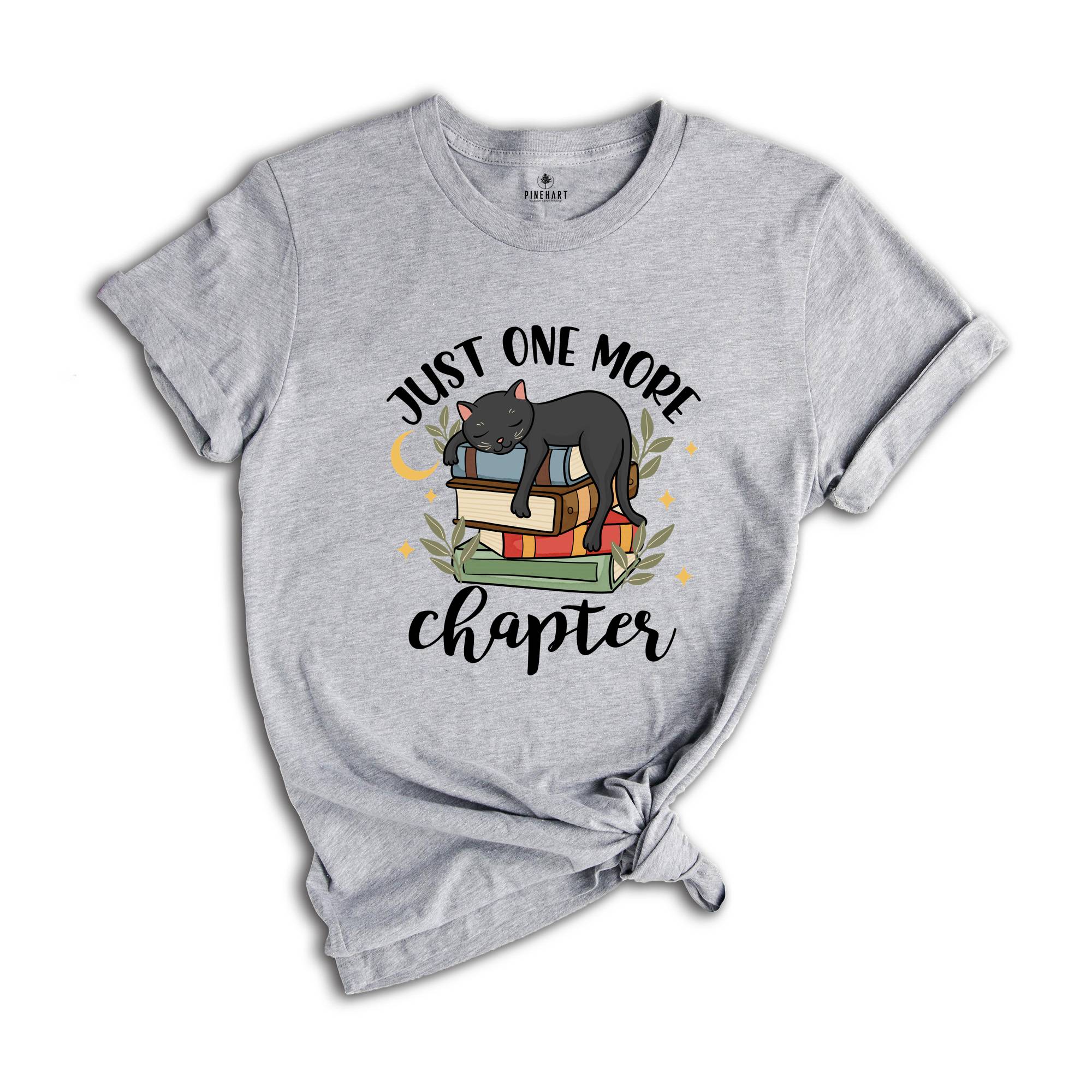 Just One More Chapter Adorable Cat Shirt, Book Lover Shirts, Librarian Shirt, Book Nerd Shirt, Gift For Book Lover, One More Chapter