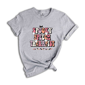 Spooky Speech Therapist Shirt, Colorful Spooky Halloween Shirt, Matching Halloween Speech Therapist Shirt