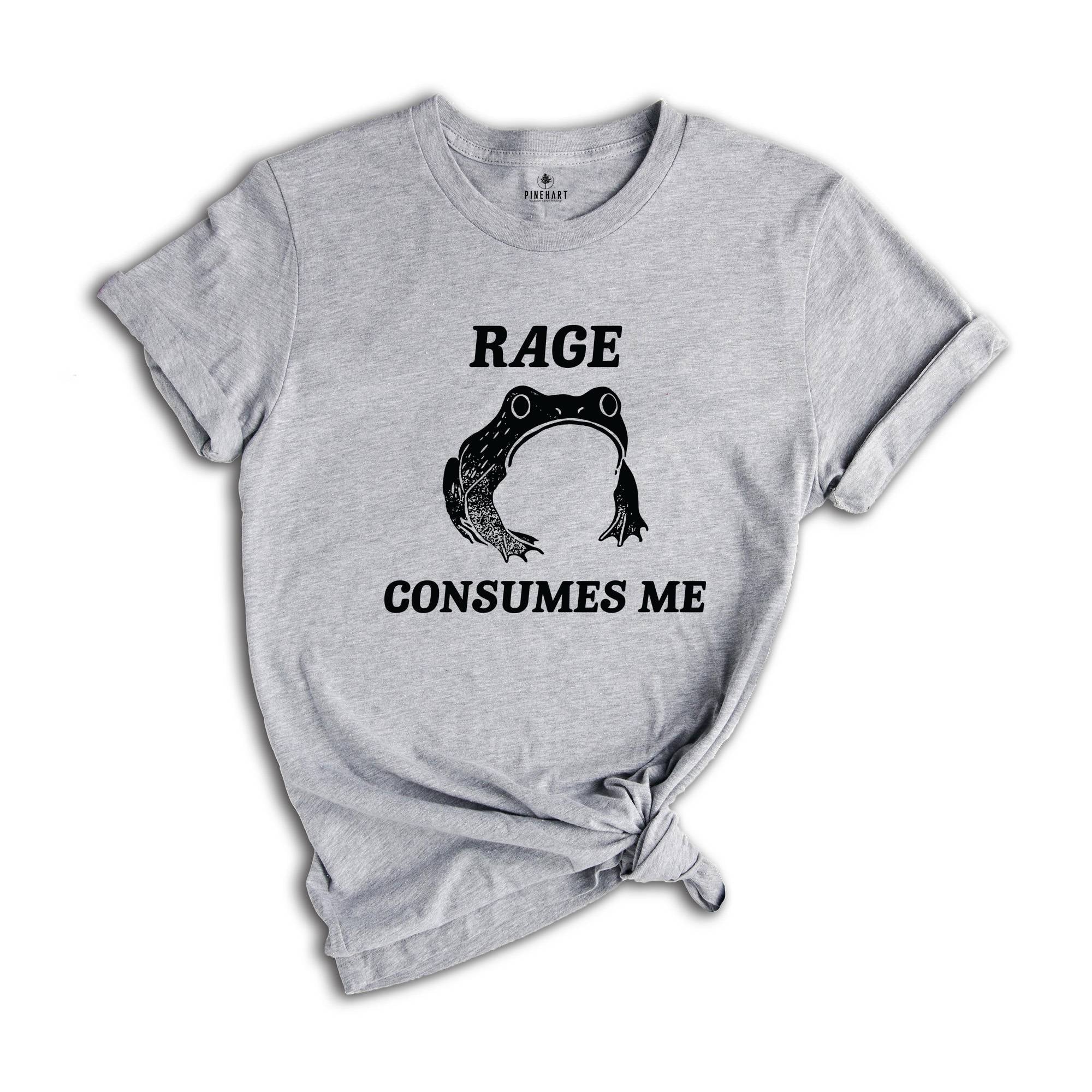 Rage Consumes Me Frog Shirt, Frog Pond Shirt, Frog Meme Shirt, Vintage Frog Shirt, Nature Lover Shirt, Funny Frog Shirt, Retro Frog Shirt