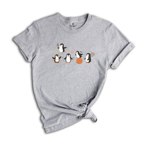 Cute Funny Penguins Doing Sports Vintage Shirt, Penguin Lover Penguin Awareness Day, Cute Animal Birthday Gift