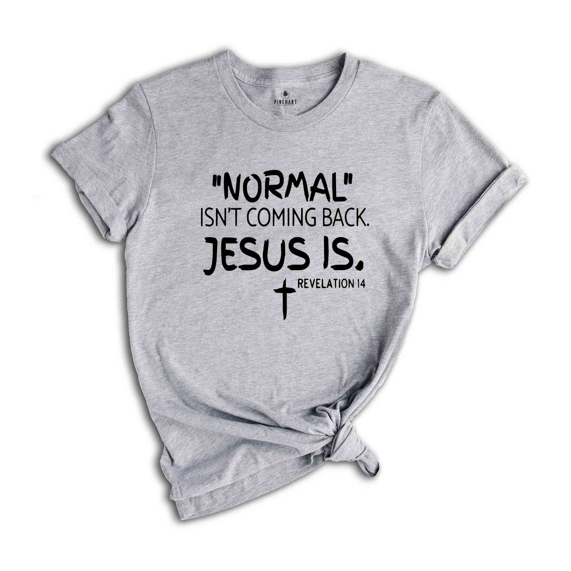 Normal Isn't Coming Back Jesus Is Shirt, Revelation 14 Shirt, Inspirational Shirt, Faith Shirt, Religious Shirt, Scripture Shirt