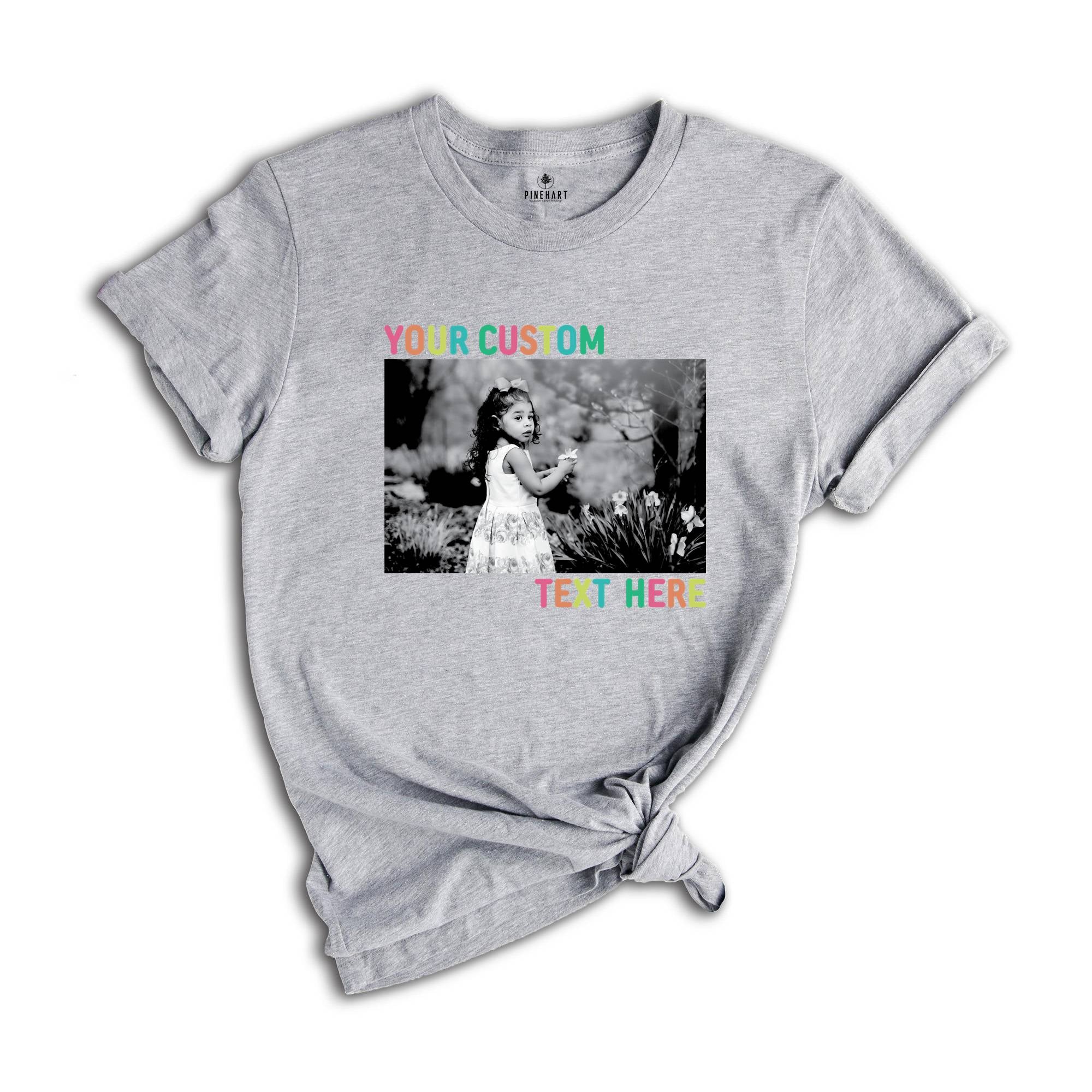 Custom Birthday Photo Shirt, Personalized Birthday Picture Shirt, Custom Text Shirt, Bday Party Shirt, Photo Matching Shirt, Custom Shirt