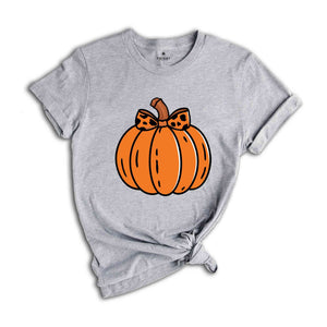 Halloween Pumpkin Shirt, Retro Halloween Shirt, Coquette Halloween Shirt, Pink Pumpkin Shirt, Pumpkin Coquette Bow Shirt, Ghost Shirt