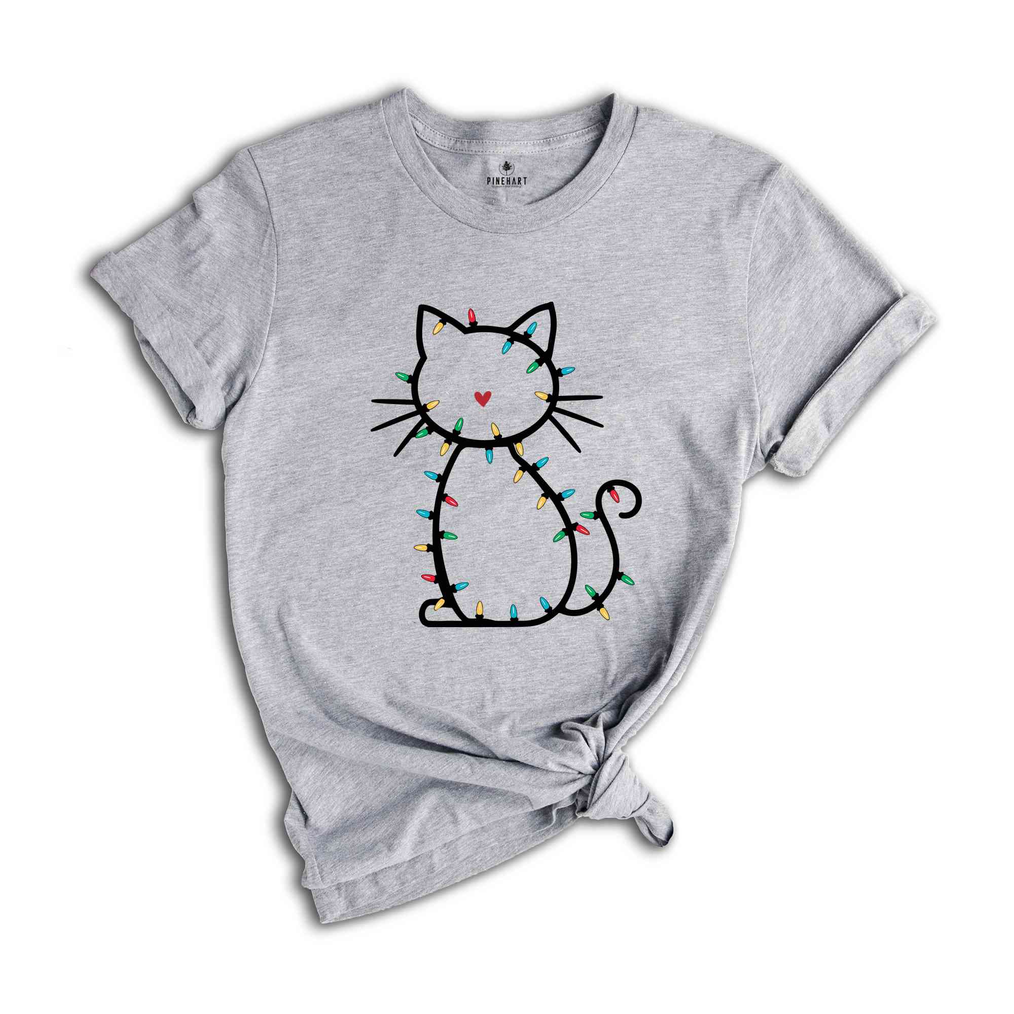 Cat Light Christmas Shirt, Christmas Cat Shirt, Cat Mom Christmas Gift, Funny Christmas Shirt, Cat Lover Christmas Gift