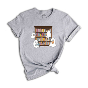 Reading Ghost Shirt, Ghost Shirt, Bookish Ghost Shirt, Book Reader Halloween Shirt, Book Ghosts Shirt, Halloween Shirt, Bookworm Shirt