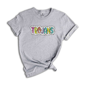 Trojans Team T-Shirt, Trojans Mascot Shirt, Trojans Fan Shirt, Football T-Shirt, Trojans Team Mascot