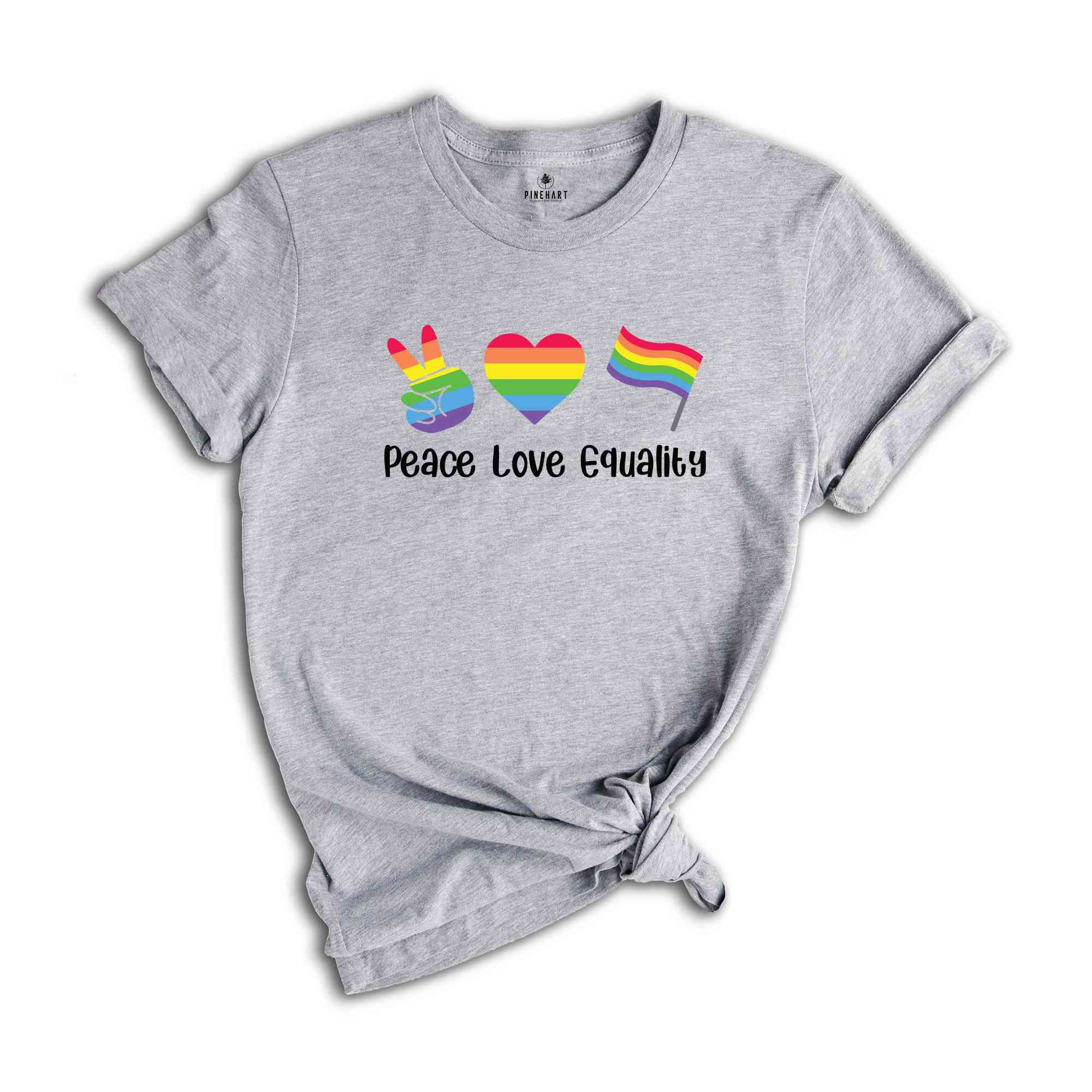 Peace Love Equality Shirt, Rainbow Flag Shirt, Gay Pride Shirt, Pride Month Shirt, Gay Rights Shirt, Gay Rainbow Shirt, Pride Shirt