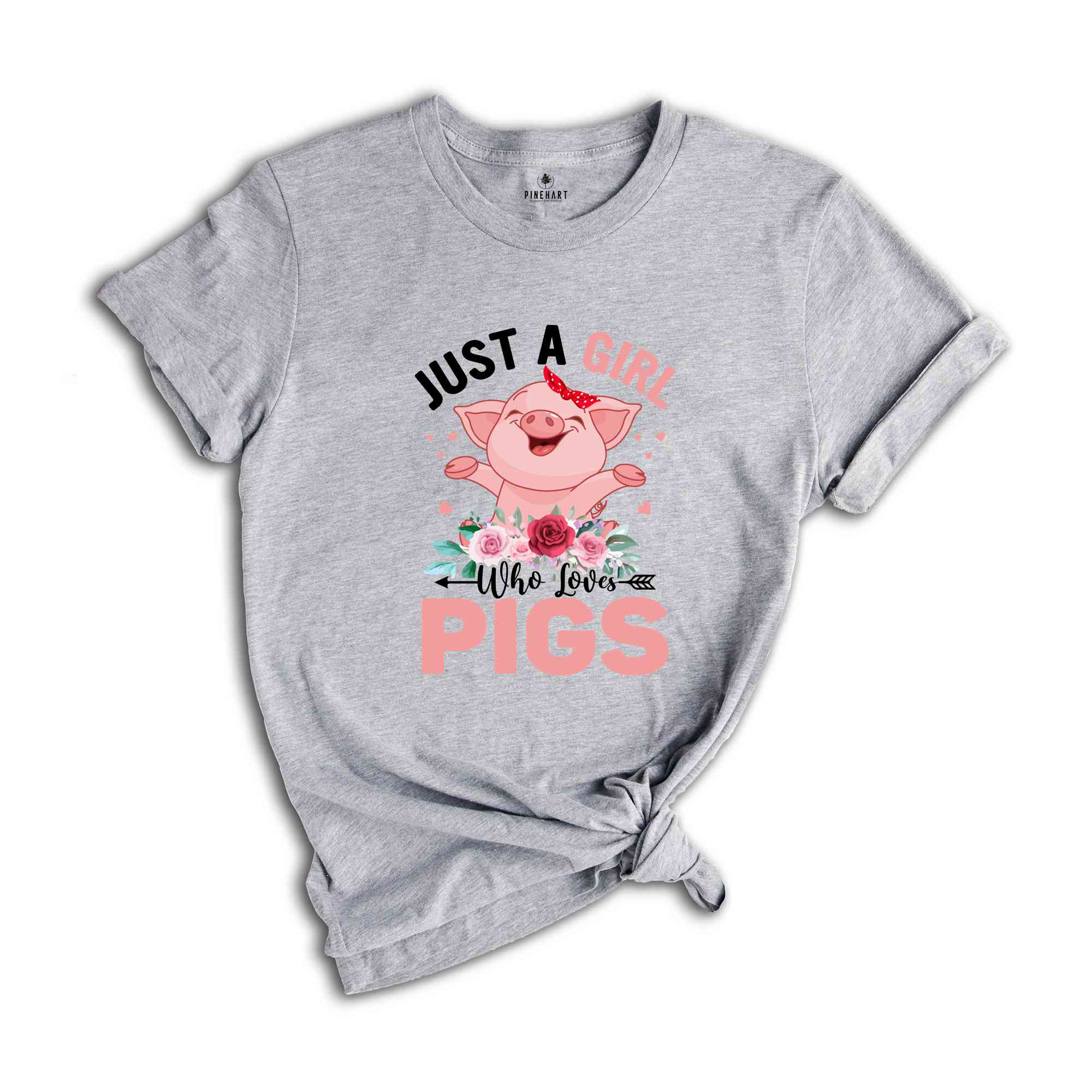 Just A Girl Who Loves Pig Shirt, Pig Lover T-Shirt, Farm Girl T-Shirt, Animal Lover Shirt, Pig Shirts, Pig Mom Shirt