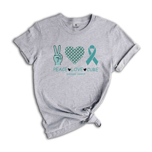 Ovarian Cancer Shirt, Support Shirt, Ovarian Cancer Patient Gift, Heart Shirts, Cancer Survivor Shirt, Cancer Awareness Tee