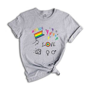 Pride Doodle Shirt, Pride Ally Shirt, Rainbow Pride Shirt, Pride Month Shirt, Love Is Love Shirt, LGBTQ Shirt, Gay Shirt, Lesbian Shirt