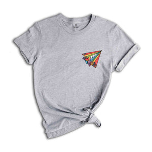 Pocket LGBT Shirt, Pride Paper Plane, LGBT Flag Shirt, Bisexual Shirt, Straight Ally, Lesbian T-Shirt, Rainbow Shirt, Gay Pride Shirt