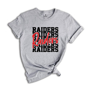 Raiders Written Team Mascot Shirt, Raiders Team Shirt, Raiders Team Spirit Shirt, Raiders Fan Tee, Raiders School Spirit