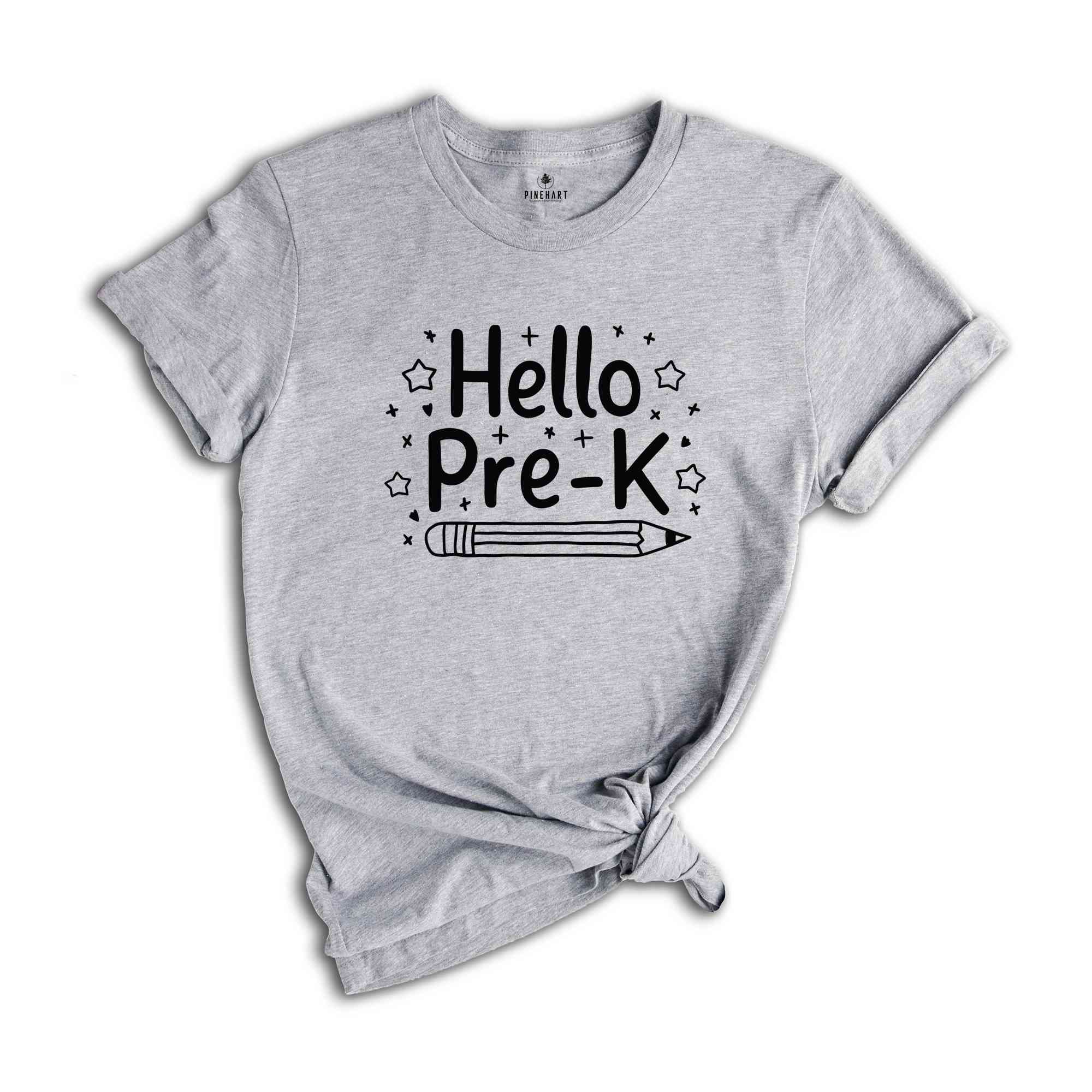 Hello Pre K Grade Shirt, Pre K Grade Teacher Shirt, Teacher Gift, Gift for Teachers, Pre K Grade Teacher,Back to School Shirt