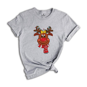 Reindeer Christmas Lights T-Shirt, Cute Christmas Lights Shirt, Reindeer Christmas Tee, Christmas Holiday Gifts