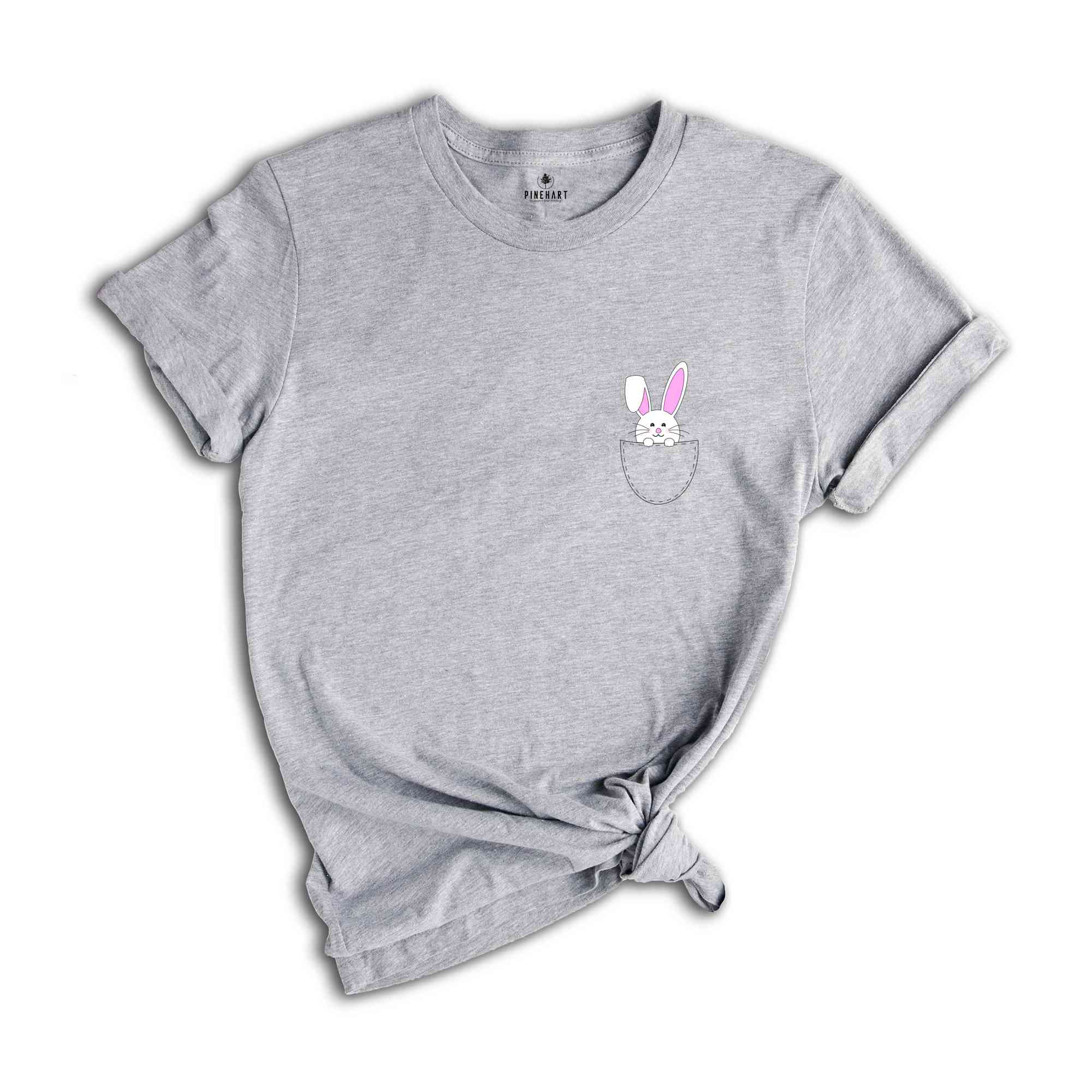 Pocket Bunny Shirt, Easter Shirt, Cute Easter Shirt, Easter Bunny Shirt, Happy Easter Shirt, Bunny Shirt