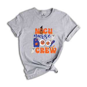 Spooky Neonatal Intensive Care Unit Nurse Gifts For Halloween, NICU Boo Crew Shirt, Halloween NICU Nurse Shirt