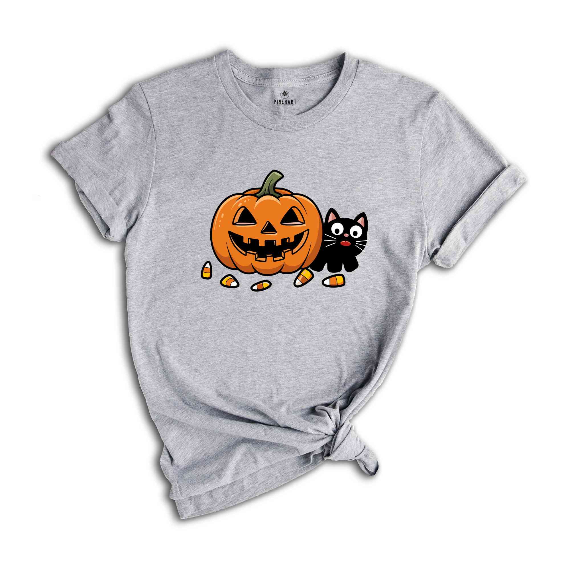 Black Cat And Pumpkin Shirt, Halloween Shirt, Vintage Black Cat Shirt, Fall Shirt, Spooky Season Shirt, Funny Halloween Shirt