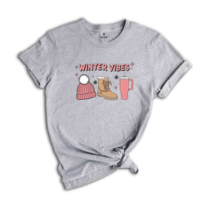 Winter Vibes Shirt, Winter Shirt, Christmas Shirt, Retro Christmas Shirt, Christmas Gift, Holiday Gifts, Fall Shirt, Cute Winter Shirt