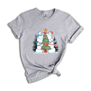 Snowman Shirt, Christmas Tree Shirt, Cute Holiday Tee, Christmas Shirt, Funny Snowman Shirt, Gift for Christmas, Winter Lover Shirt