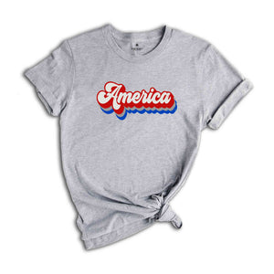 Retro America Shirt, Patriotic Shirt, Cool America Shirt, Memorial Day Tee, Cute Patriotic Shirt, Fourth of July Shirt