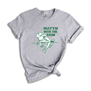 Rizzem With The Tism Funny Frog Shirt, Down Syndrome Awareness Shirt, Retro Funny Frog Shirt, Frog Meme Shirt