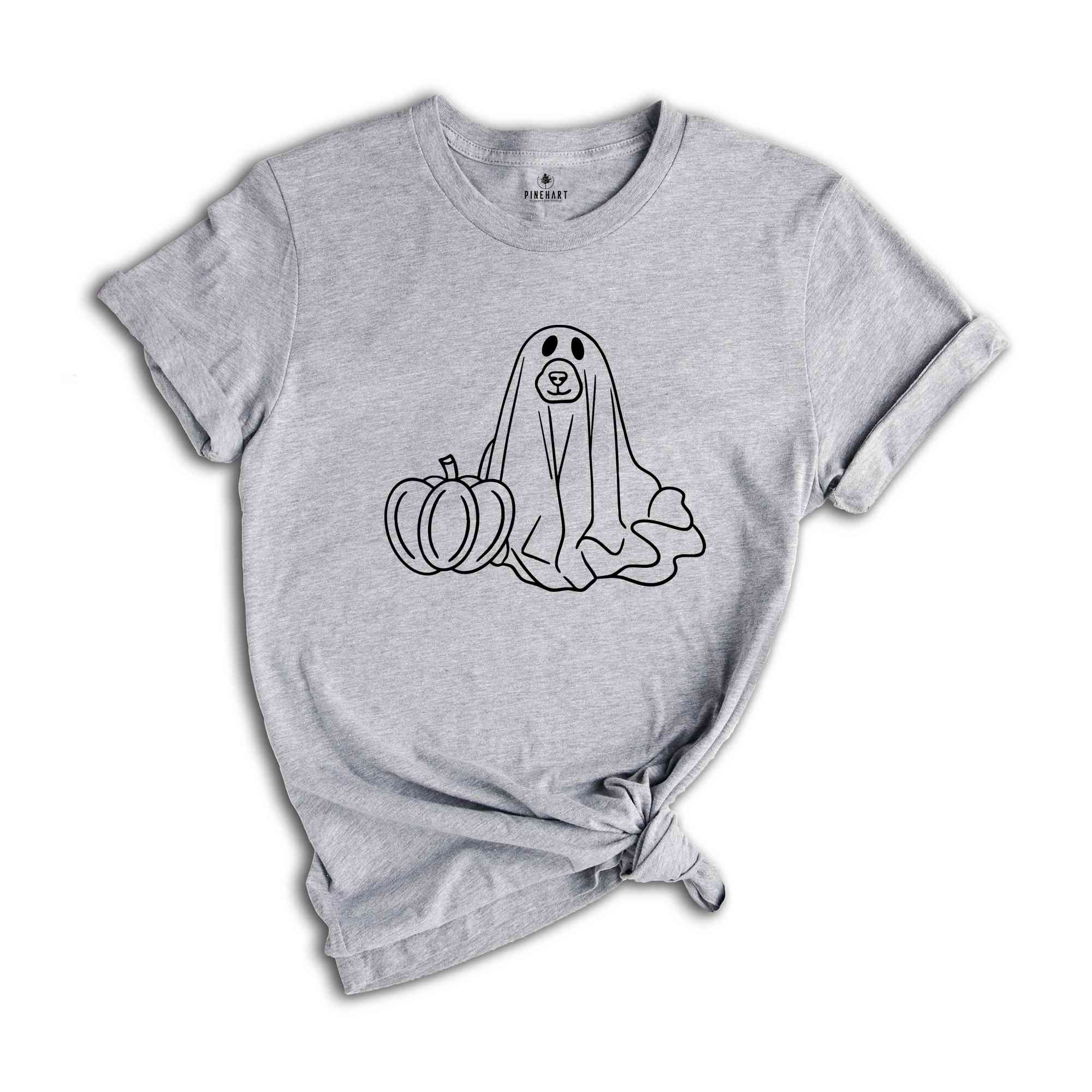 Ghost Dog Shirt, Cute Dog Ghost Tee, Dog Halloween Shirt, Cute Halloween Shirt, Ghost Cat T-Shirt, Funny Ghost Shirt