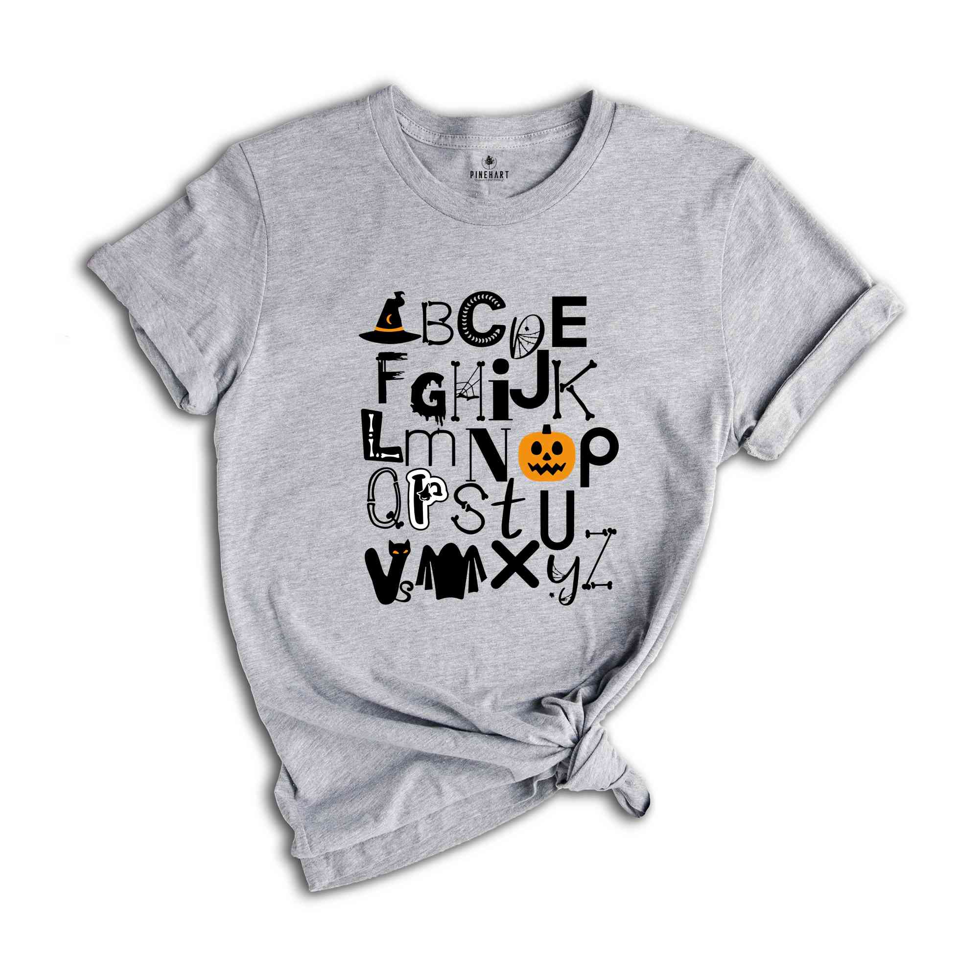 Cute Alphabet Halloween Teacher Costume, Halloween Teacher T-Shirt, Kindergarten Teacher Tee, Halloween Party Teacher Shirt