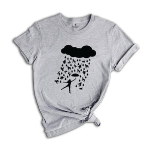 Raining Dogs And Cats Shirt, Pet Lover Tee, Animal Lover Shirt, Pet Owner Gift, Cute Cat Dog Rain Apparel, Funny Cat Mom Gift