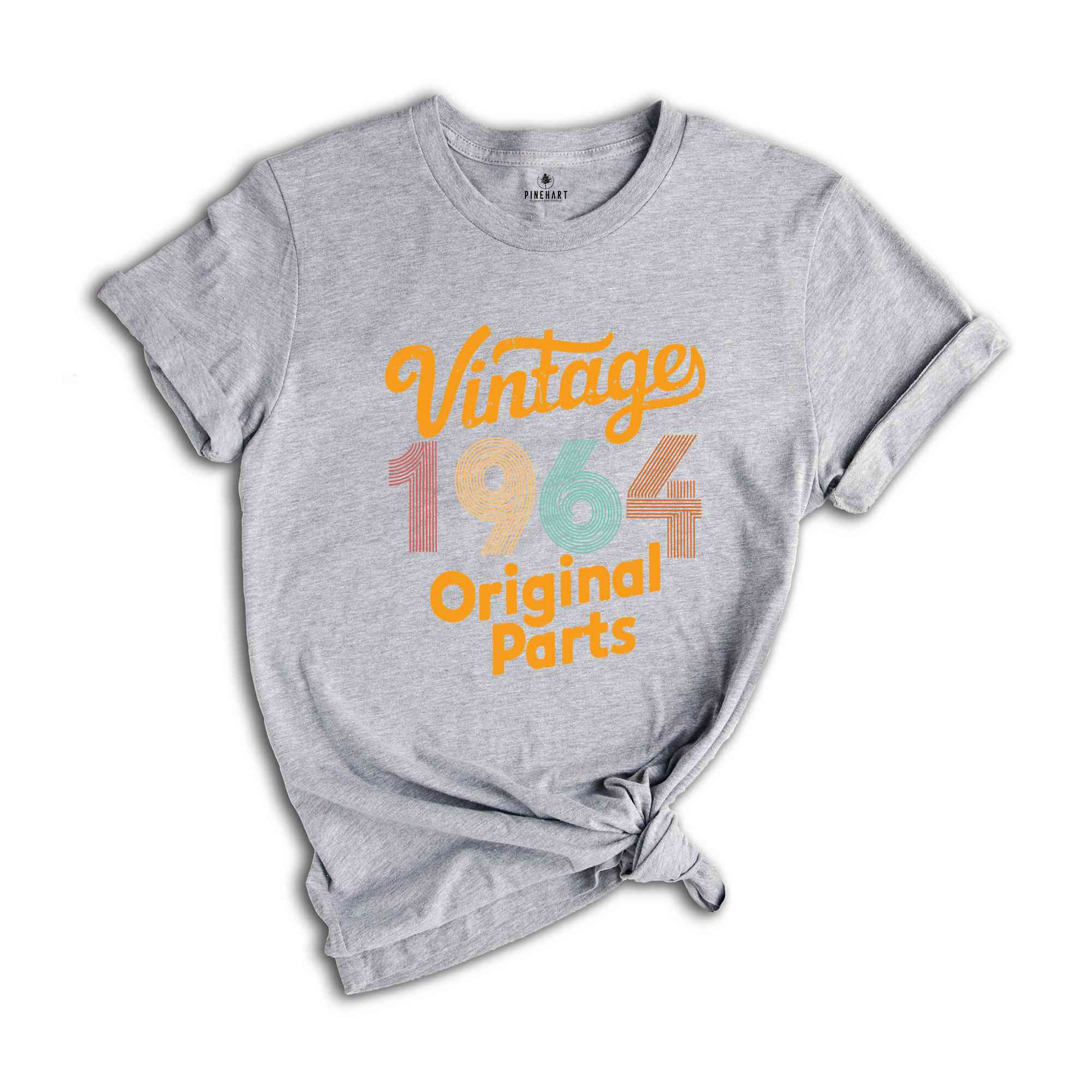 Vintage 1964 Original Parts Shirt, Birthday T Shirt, 1964 Shirt, 60th Birthday Shirt, 60s Retro Shirt