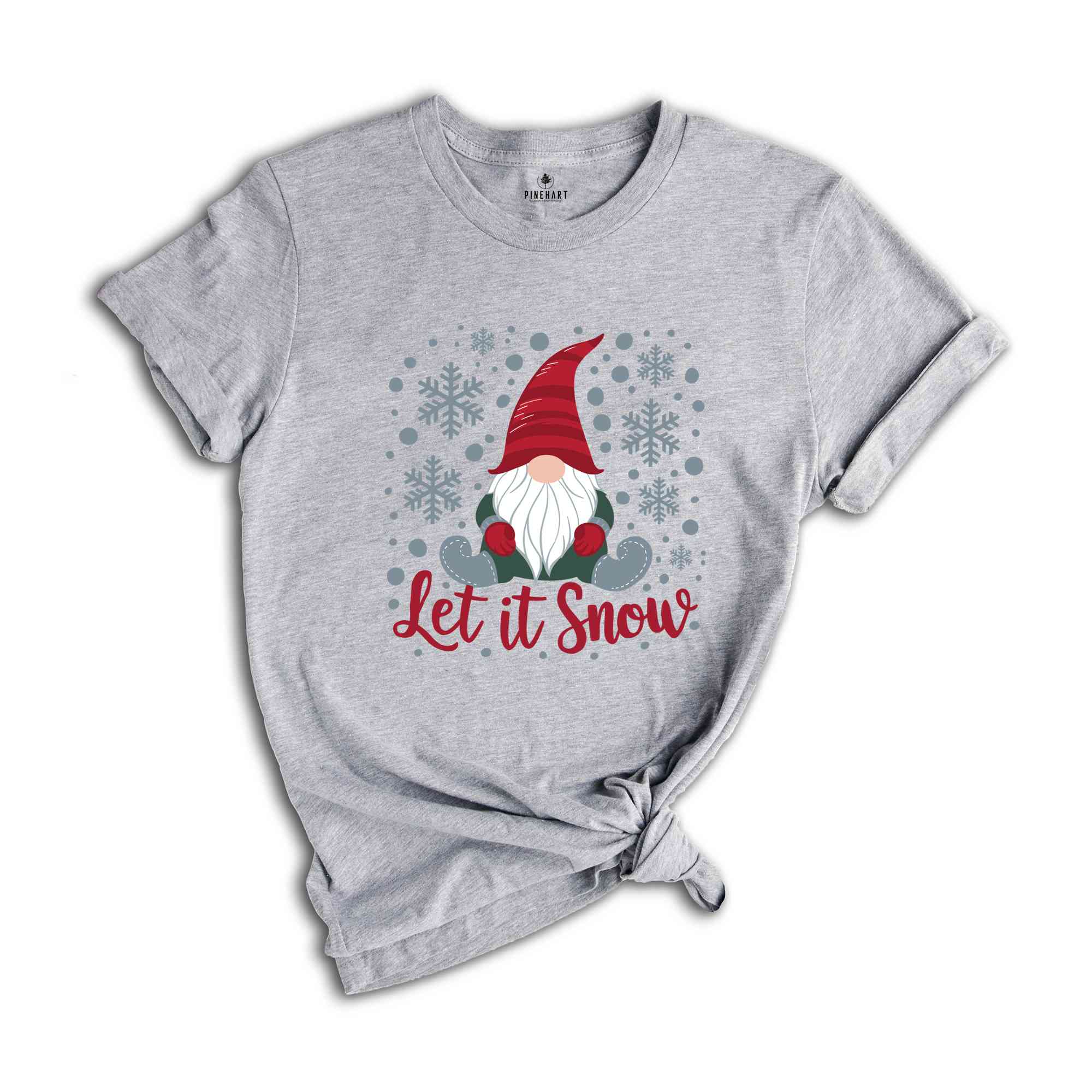 Let It Snow Shirt,Merry Christmas Shirt, Women Christmas Shirt, Cute Christmas Shirt, Women Holiday Shirt, Christmas Gnome Shirt