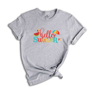 Hello Summer Watermelon T-shirt, Beach Shirt, Watermelon Shirt, Last Day Of School Shirt, Teacher Shirt