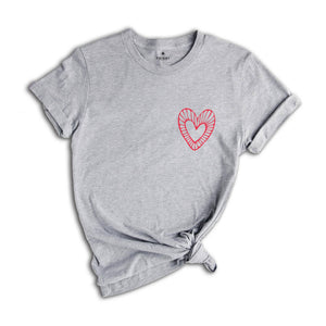 Pocket Heart Shirt, Valentine Day T Shirt, Love Heart Shirt, Love T Shirt, Girlfriend Shirt Gift, Wife Shirts, Cute Love T-shirt