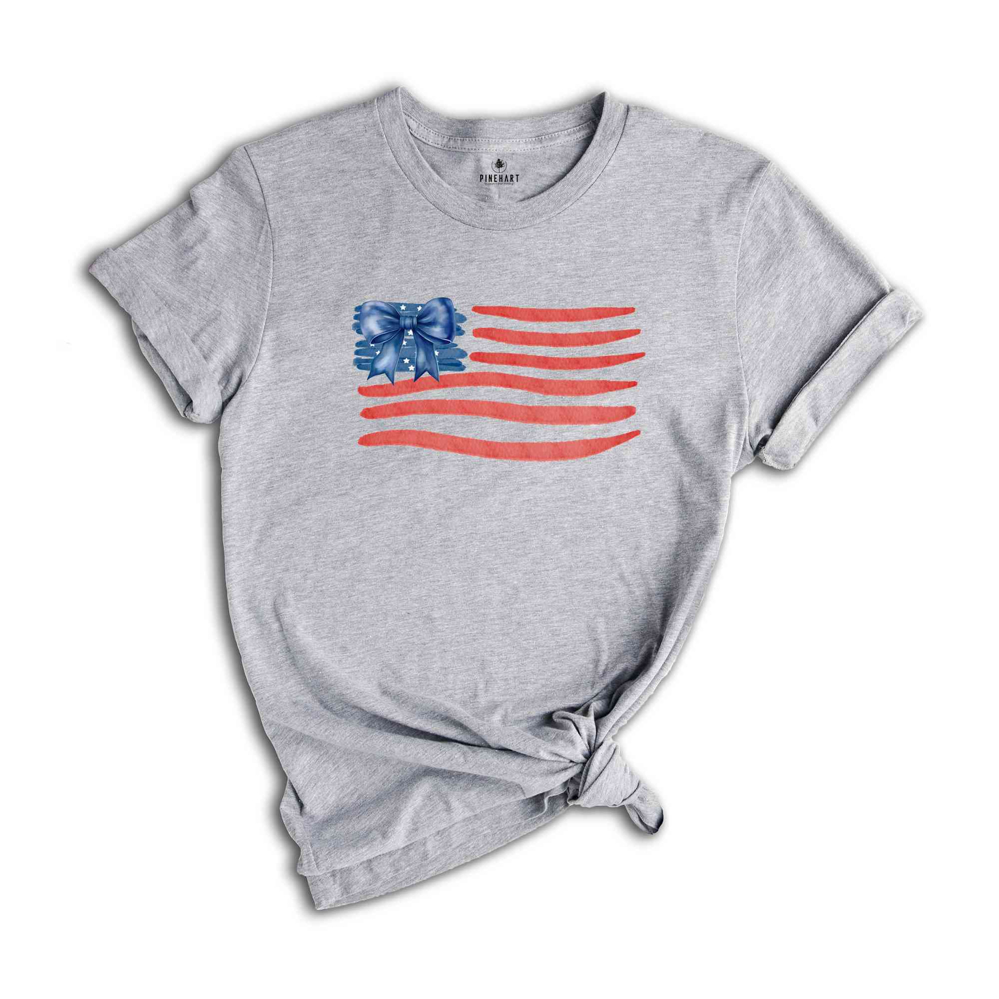 Coquette 4th of July T-Shirt, American Flag Shirt, Retro Independence Day Shirt, Fourth Of July Gifts