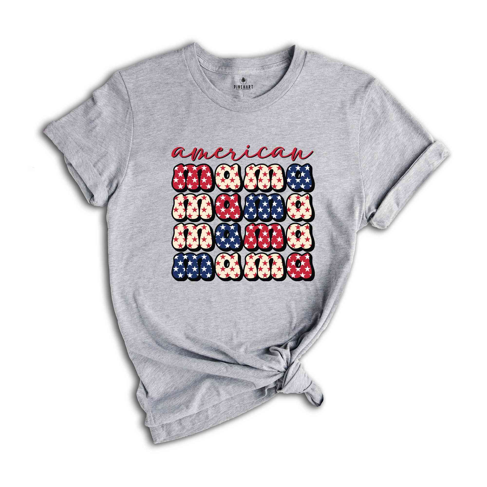 American Mama Shirt, Patriotic Mama Shirt, 4th of July Shirt, Mama Fourth of July Shirt, Matching Family Shirts, American Gifts