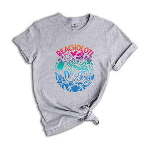 Beacholotl Shirt, Funny Axolotl Shirt, Family Vacation Gift, Holiday Matching Shirt, Cute Summer Tee, Beach Shirt