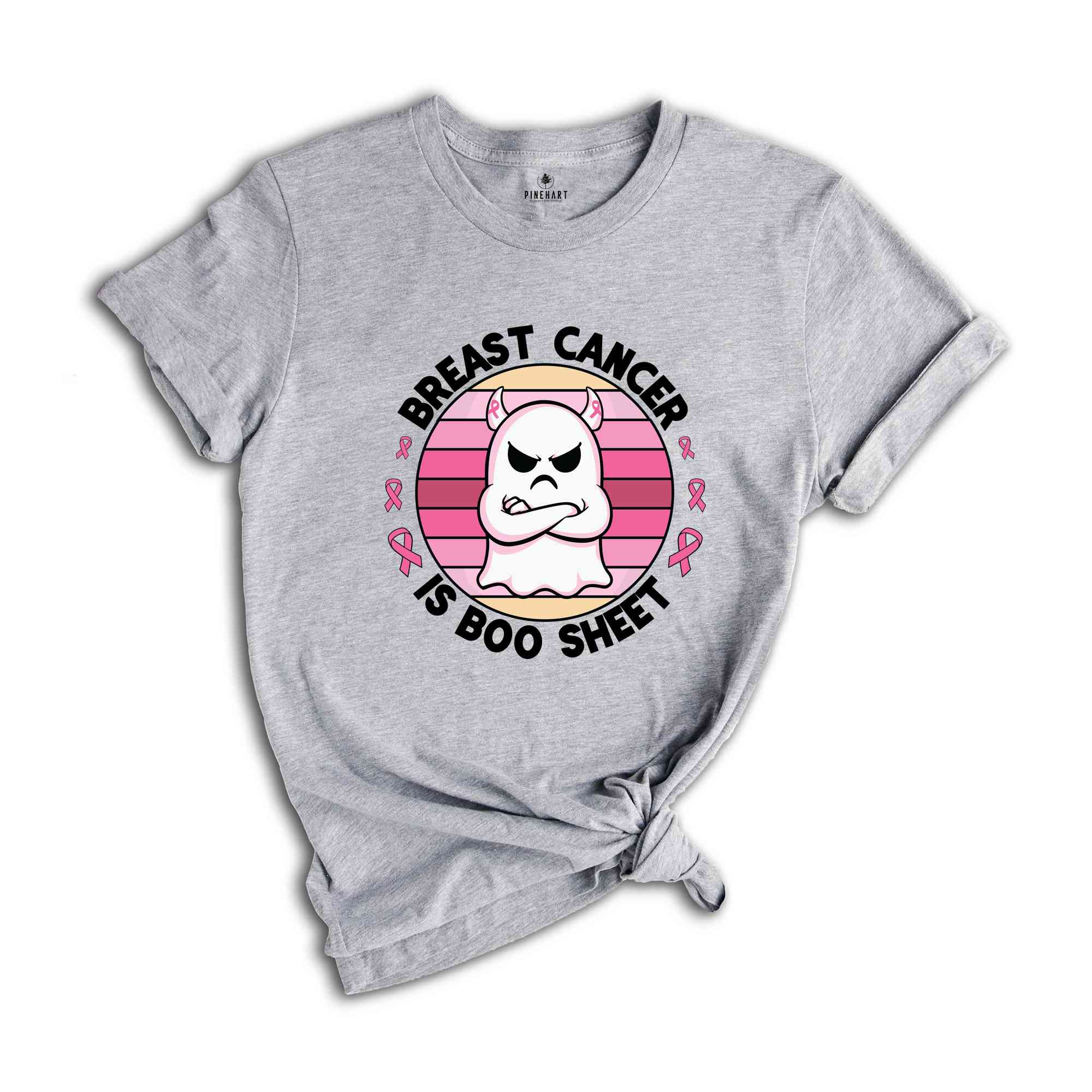 Breast Cancer Is Boo Sheet Shirt, Halloween Cancer Awareness Shirt, Halloween Ghost Shirt, In October We Wear Pink, Pink Ribbon Shirt