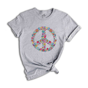 Floral Peace Sign Shirt, Peace Sign Shirt, Holiday Shirt, Peace Shirt, Peace and Love, Cute Floral Shirt