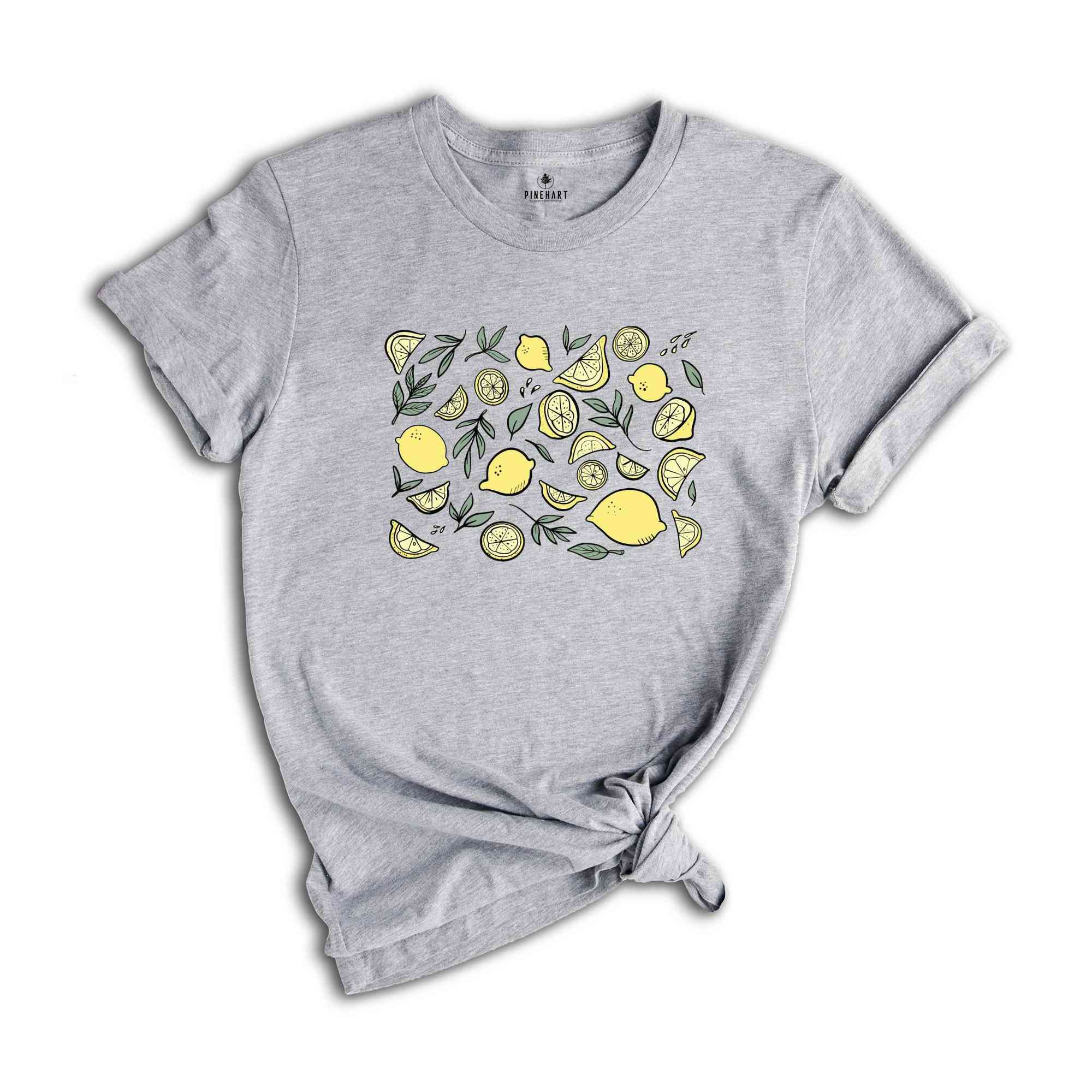 Lemon Fruit Shirt, Citrus Shirt, Yellow Lemon T-shirt, Summer Fruit Shirt, Botanical Gift, Foodie Shirt