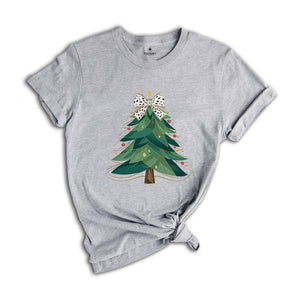 Coquette Christmas Tree, Girly Christmas Tree T-shirt, Christmas Coquette Bow Shirt, Merry Christmas T-shirts