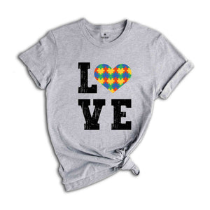 Love Puzzles Autism T-Shirt, Autism Awareness Shirt, Accept Understand Love Shirt, Autism Teacher Shirt, Autism Puzzle Pieces