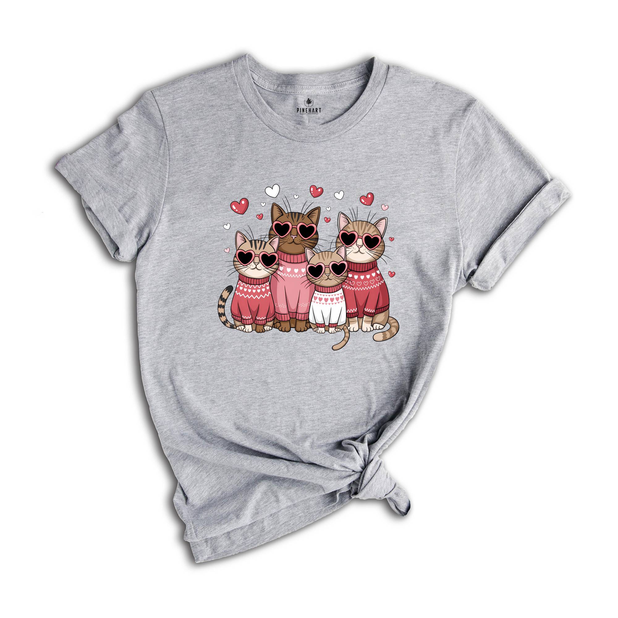 Valentine Cat Shirt, Cute Valentines T-Shirt, Cat Lover Shirt, Cat Shirt, Valentines Shirt, Cat Lover Tee, Cat Mom, Valentines Gift