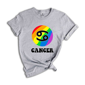 Cancer LGBT Shirt, Zodiac Sign Shirt, Cancer Birthday Shirt, LGBTQ Pride Shirt, Pride Month Shirt, Rainbow Shirt, Zodiac Tshirt