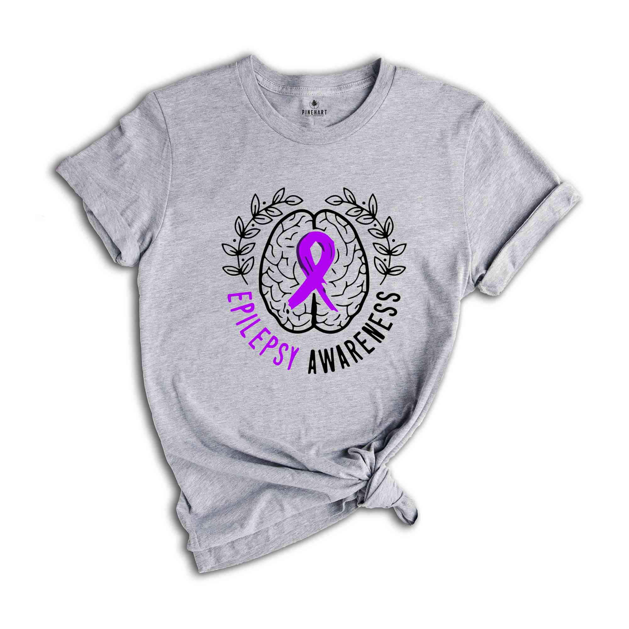 Epilepsy Awareness Crewneck Sweatshirt, Neurodiversity T-Shirt, Epilepsy Gift, Motivational Tee, Epilepsy Mom Shirt, Purple Ribbon Tee