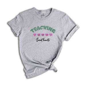 Valentine Teaching Sweethearts Shirt, Teacher T-Shirt, Valentine Teacher Tee, Valentine Kindergarten Teacher Shirt, Valentines Shirt