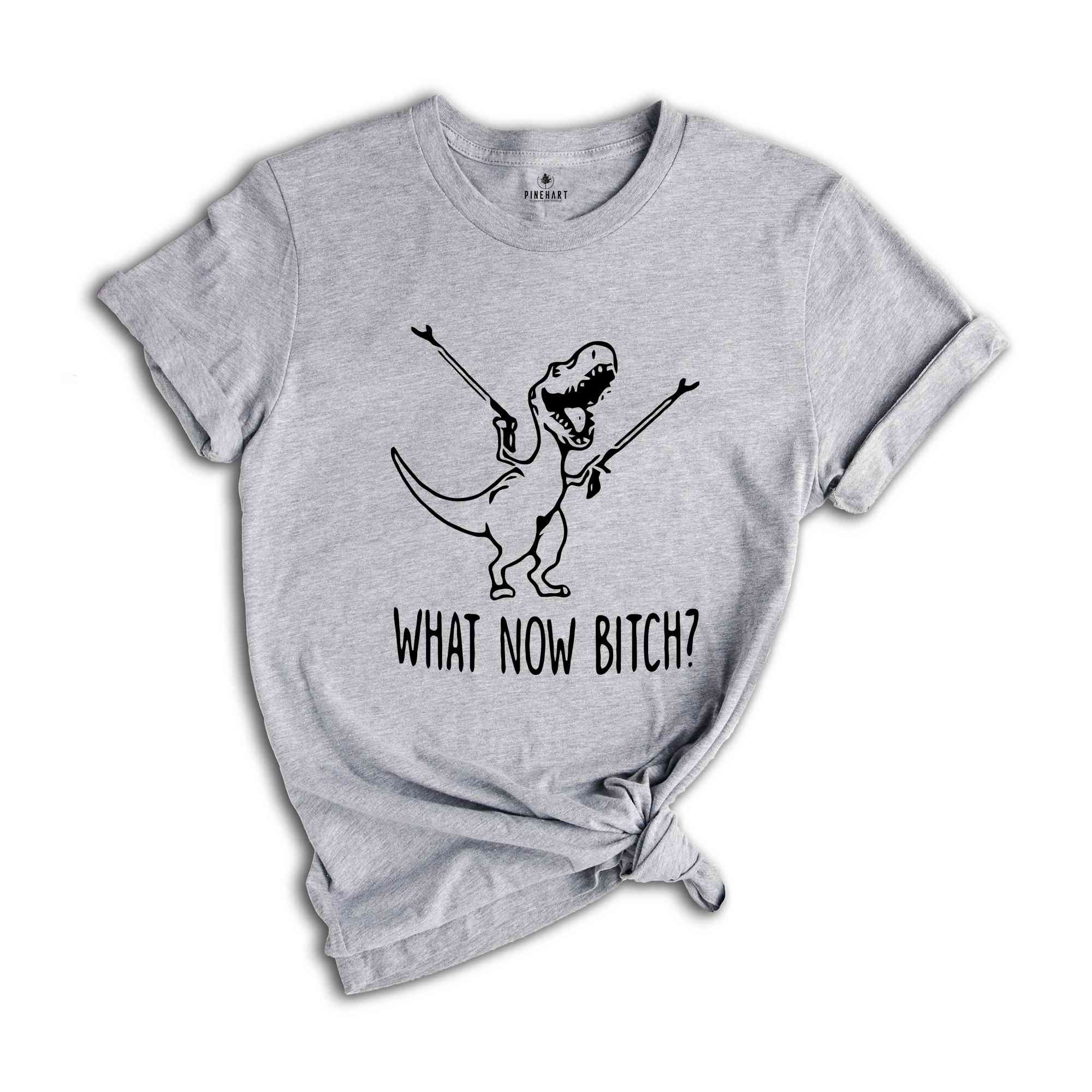 What Now Bitch Shirt, Sarcastic Shirt, Humorous Shirt, Funny Shirt Gift, Dinosaur Shirt, Funny Sayings Shirt, Quotes Shirt, Ironic Shirt