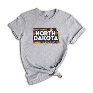 !Retro State Of North Dakota Shirt, State Of North Dakota Shirt, State Shirt, North Dakota Shirt, North Dakota Lover Shirt, Family Trip Tee