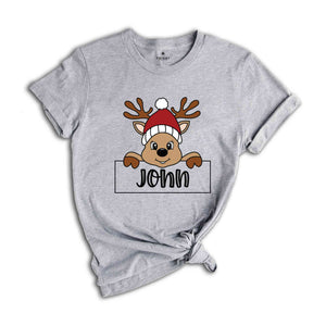 Reindeer Family Christmas Shirt, Personalized Christmas Family Shirt, Custom Family Name Shirt, Funny Christmas Shirt, Christmas Gift